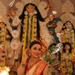 Mimi Chakraborty Instagram - Best time of the year🙏 Pujo Asche…🥰 #durgapuja2023