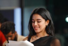 Mirnalini Ravi Instagram - Presenting “Meenakshi” from #MaamaMascheendra 🖤 Go catch her in Theaters from Today ☺️