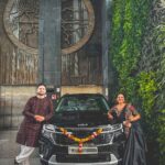 Mitali Mayekar Instagram - Growing Together! First auto bought together. Proud of you बायको! Happy Diwali🪔 . Thank you @shreenathkia_malad for excellent service. #tinypanda #kiaseltos #badass Mumbai, Maharashtra
