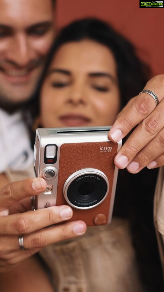 Mitali Mayekar Instagram - The three constants in our relationship..♥️ Love, Ed Sheeran songs & Instax.🌻 Introducing new Instax mini evo. The mini EVO is a hybrid instant camera and printer. It comes with 10 lens effects and 10 film effects, allowing you to capture a perfect shot in 100 different expressions. With the Direct Print feature, you can print photos from your smartphone at the touch of a button. The premium edition brown-and-silver body comes with a PRINT lever and turnable dials, giving you a retro look with a modern feel. Grab yours now.🥰 #instax #instaxindia #instaxminievo #ad