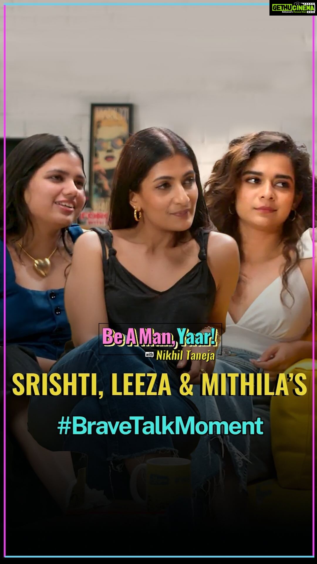 Mithila Palkar Instagram - @mipalkarofficial talks about the ‘men don’t cry’ stereotype, and why being vulnerable is important… 🫂 #BraveTalkMoment brought to you by @maybelline_ind ♥️ Supported by @rnp_foundation 🌼 #WeAreYuvaa #5YearsOfYuvaa #MithilaPalkar #LeezaMangaldas #SrishtiGarg #Relationships #BeAManYaar #BeAManWithNikhilTaneja #BeAMan #PositiveMasculinity #ChatShow #LittleThings
