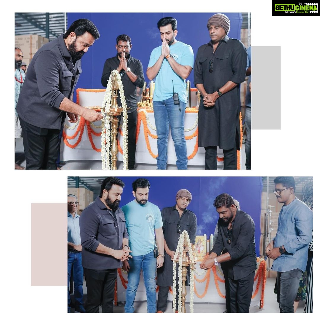 Mohanlal Instagram - The cameras start rolling as #L2E – Empuraan starts shoot today. Malayalam | Tamil | Telugu | Kannada | Hindi @empuraanmovie @therealprithvi @muraligopynsta @antonyperumbavoor @aashirvadcine @subaskaranallirajahas @lycaproductions #GKMTamilkumaran @prithvirajproductions #SureshBalaje @pius4246 @manju.warrier @tovinothomas @indrajith_s @_saniya_iyappan_ @deepakdevofficial @sujithvaassudev @nsahadev @vavanujumudeen @mohandas_art_director @akhileshmohan @sidhupanakkal @rajakrishnan_mr @itssujithsudhakaran @sreejithguruvayur @sinat_savier @silva_stunt @anand_rajendran_ar