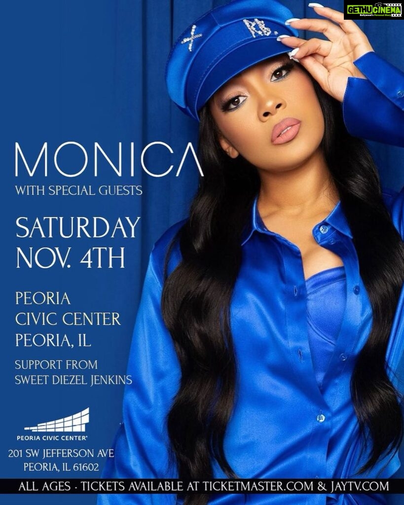 Monica Instagram - PEORIA , IL… November 4th…. Peoria Civic Center 🪐 Be There…