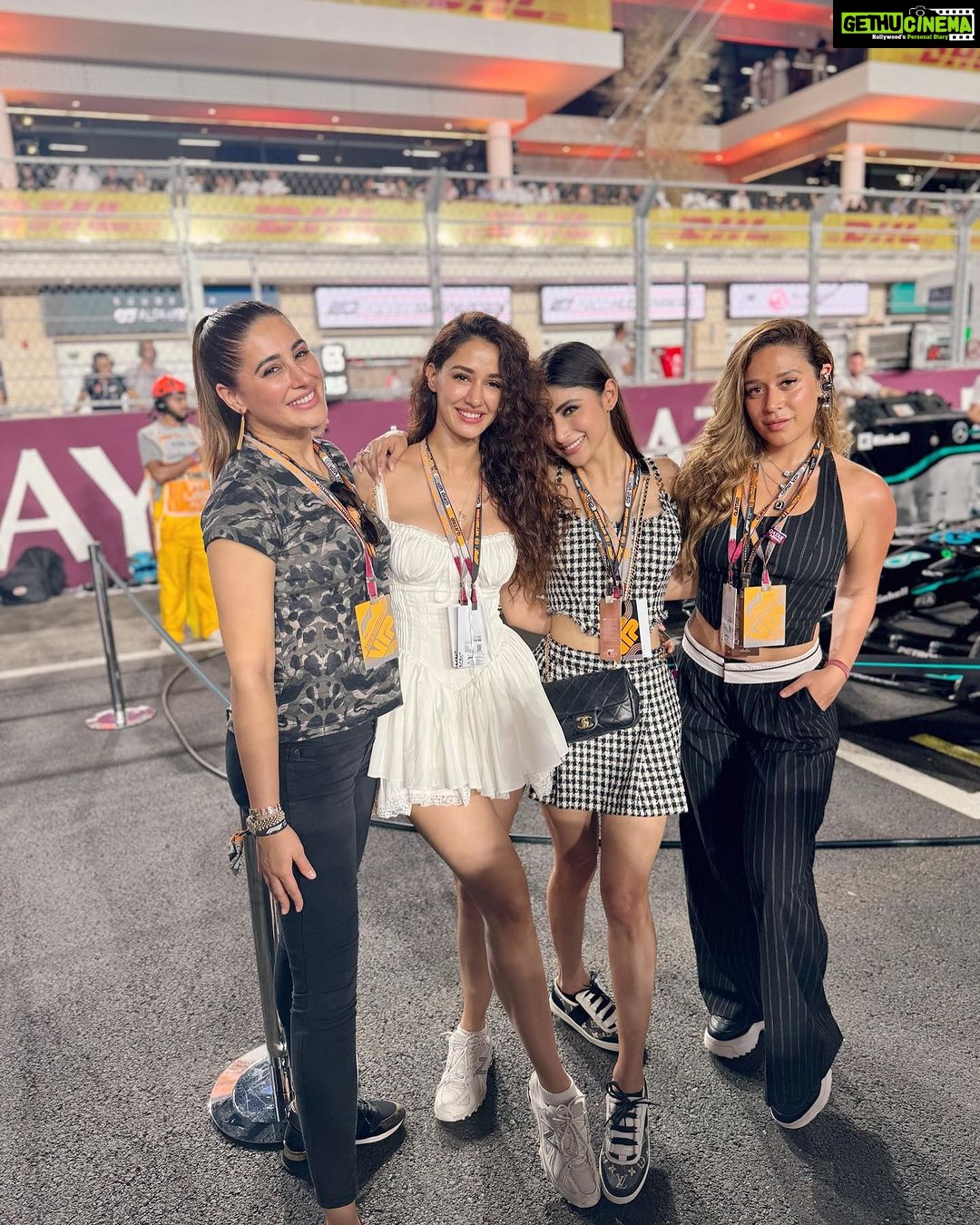 Mouni Roy Instagram - What a day at the f1 yesterday! Now back to reality π ππππππππππππππππ @QatarAirways @HIA @Formula1 @TheChediKatara @bagatellebeachclubdoha Doha,qatar