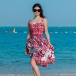 Mouni Roy Instagram - Thank you @QatarAirways @HIA @BagatelleBeachClubDoha @Formula1 for a lovely day Outfit @dolcegabbana 📸 @iamvish_photographer