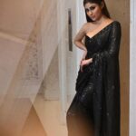 Mouni Roy Instagram - A few moons ago.. #asareegirlforever • • • • Wearing- @roujeofficial Styled by- @rishika_devnani Assisted by- @stylebyvanshika @teamrishikadevnani Hair- @chettiarqueensly Makeup- @mukeshpatilpakeup