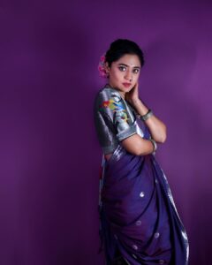 Mrunmayee Deshpande Instagram - 💙
@nehachaudhary_ 

Outfit: @aaishvy_designs
Jewellery: @snehsaaj
Makeup: @sujatakadam_ 
Hairstyle: @snehakelkar906
Pic: @saarikaaaaaa
