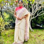 Muktha Instagram - Wearing this beautiful cut work saree From Fab roses 🌹 @fabroses Thank you ♥️🌹