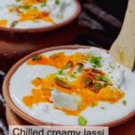 Mumtaz Sorcar Instagram - Chilled creamy lassi layered with thick malai, saffron and pista…. Bliss 😇 #foodgasm 🤤