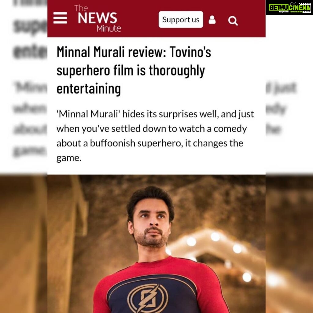 Murali Instagram - Minnal Murali review by @thenewsminute Minnal Murali streaming on @netflix_in ⚡