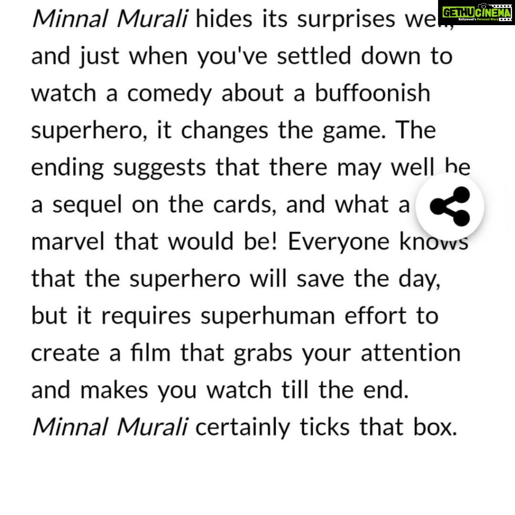 Murali Instagram - Minnal Murali review by @thenewsminute Minnal Murali streaming on @netflix_in ⚡