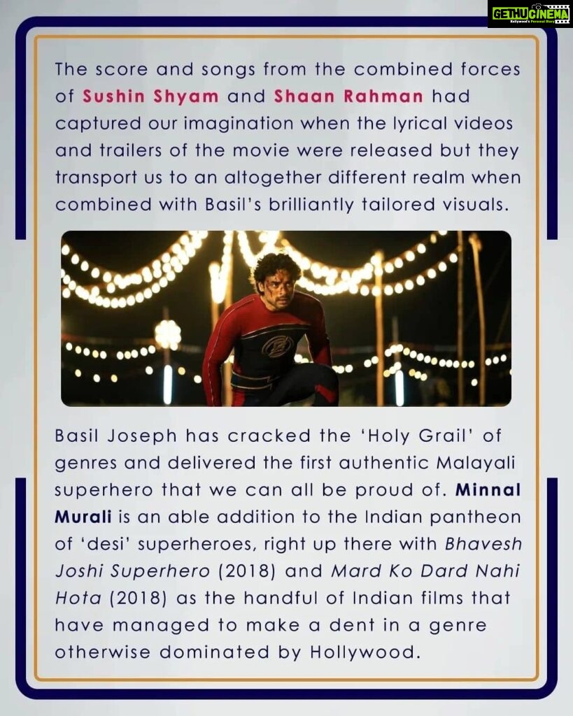 Murali Instagram - #Repost @celluloidrankings ... Swipe left to read the detailed review and rating of Basil Joseph's Minnal Murali! @celluloidrankings Follow us for further updates on Actor Ranking and for more Movie Ratings! Minnal on Netflix ⚡ @netflix_in #celluloidrankings #cmr #movierating #rankings #mollywood #movie #cinema #film #actor #acting #malayalam #moviereview #malayalammovie #mollywoodmovie #minnalmurali #minnal #tovino #tovinothomas #basiljoseph #feminageorge #gurusomasundaram #netflix