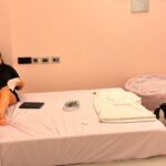 Namrata Shirodkar Instagram – In her little pink den 😍😍with her naughty little companion #pluto Hyderabad
