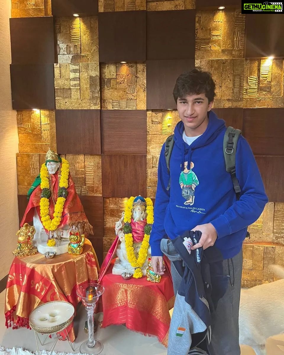 Namrata Shirodkar Instagram - Off he goes on his first cultural trip abroad...all on his own! It's almost like a part of me has left and there was this void I felt for the whole day up until he left and then it started to normalise... slowly... It’s a sad sad feeling which may never change till he’s back in our home and in front of our eyes ♥️♥️ Our little big boy has flown the nest ♥️♥️♥️ Wishing you a week of fun, happiness, adventure and above all finding yourself GG..😍😍😍 Hope this trip is totally worth it my baby... can’t wait to have you back ♥️♥️♥️ #Teens #Independence