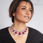 Namrata Shirodkar Instagram - Introducing Eternal by Khanna Jewellers - Timeless Beauty in every piece featuring actress Namrata Shirodkar. Namrata is seen here in diamond & ruby necklace epitomising our flair for artistry and design. @vrkjewels Photography : @vaishnavpraveen Styling : @jukalker HMU : @sandysartistry Hair : @hairbyrajabali #EternalByKJ #NamrataShirodkarForKJ #NamrataShirodkar #KhannaJewellers #KhannaJewellersKj