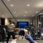 Namrata Shirodkar Instagram – Wicked…Gym days!!! 🔥🔥🔥 @urstrulymahesh Hyderabad
