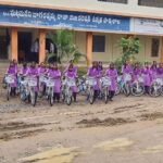 Namrata Shirodkar Instagram – Today these 40 little girls love going to school! With school just a bicycle ride away, sometimes this is all you need to embrace the joy of learning 😊 Thank you @sitaraghattamaneni for making them smile and @mbfoundationorg for this amazing little gesture ❤️