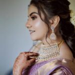 Namratha Gowda Instagram - ….. And then God stepped in. 🙏 PC: @umesh__photography___ MUA: @nikithareddy_artistry Blouse: @likitha_suresh_ Jewellry: @gajraj_jewellers