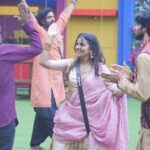 Namratha Gowda Instagram - Wheel of life keeps spinning... She is close to Winning♥️ @colorskannadaofficial @officialjiocinema Outfit: @mansa.chandra.label Assisted by: @likitha_suresh_ Accessories: @thespatika #bbk10 #biggboss #season10 #namrathagowda #jiocinema #relentkreationz #deepavali