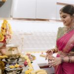 Namratha Gowda Instagram - Grihapravesh. 🙏 Decor: @v3collections_ assisted by: @vivaah_event_planner Makeup and hair: @ck_studios26 @makeupby_tejashwini Jewellry: @thespatika Pc: @umesh__photography___