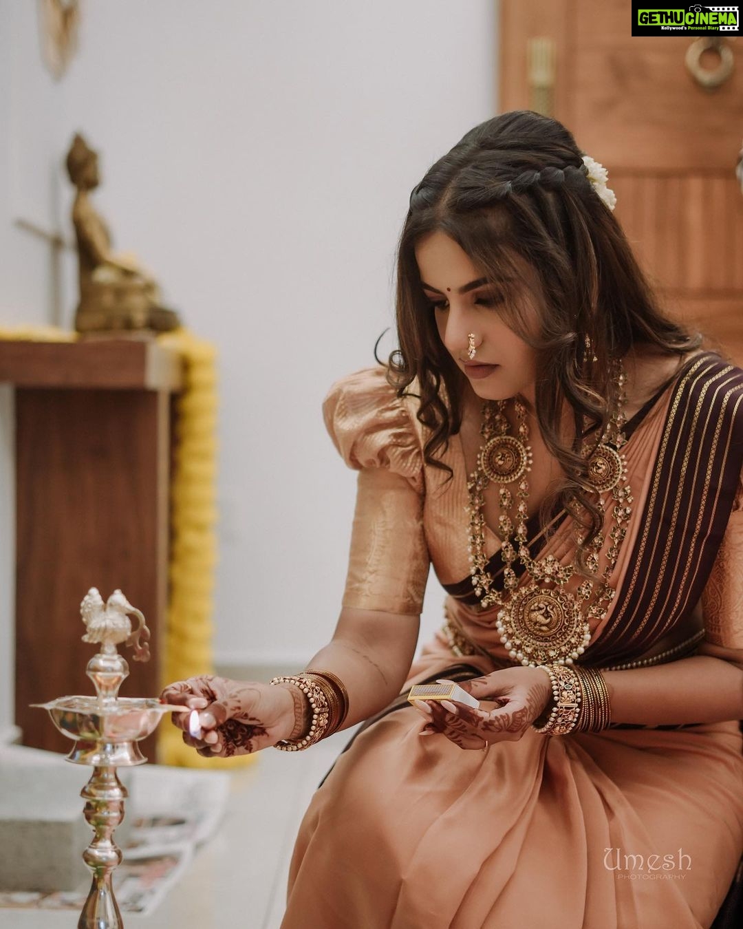 Namratha Gowda Instagram - I’m coming for everything I deserve. ✨ Jewelry: @gajraj_jewellers Makeup and hair: @makeoversbyamitha_lekha PC: @umesh__photography___