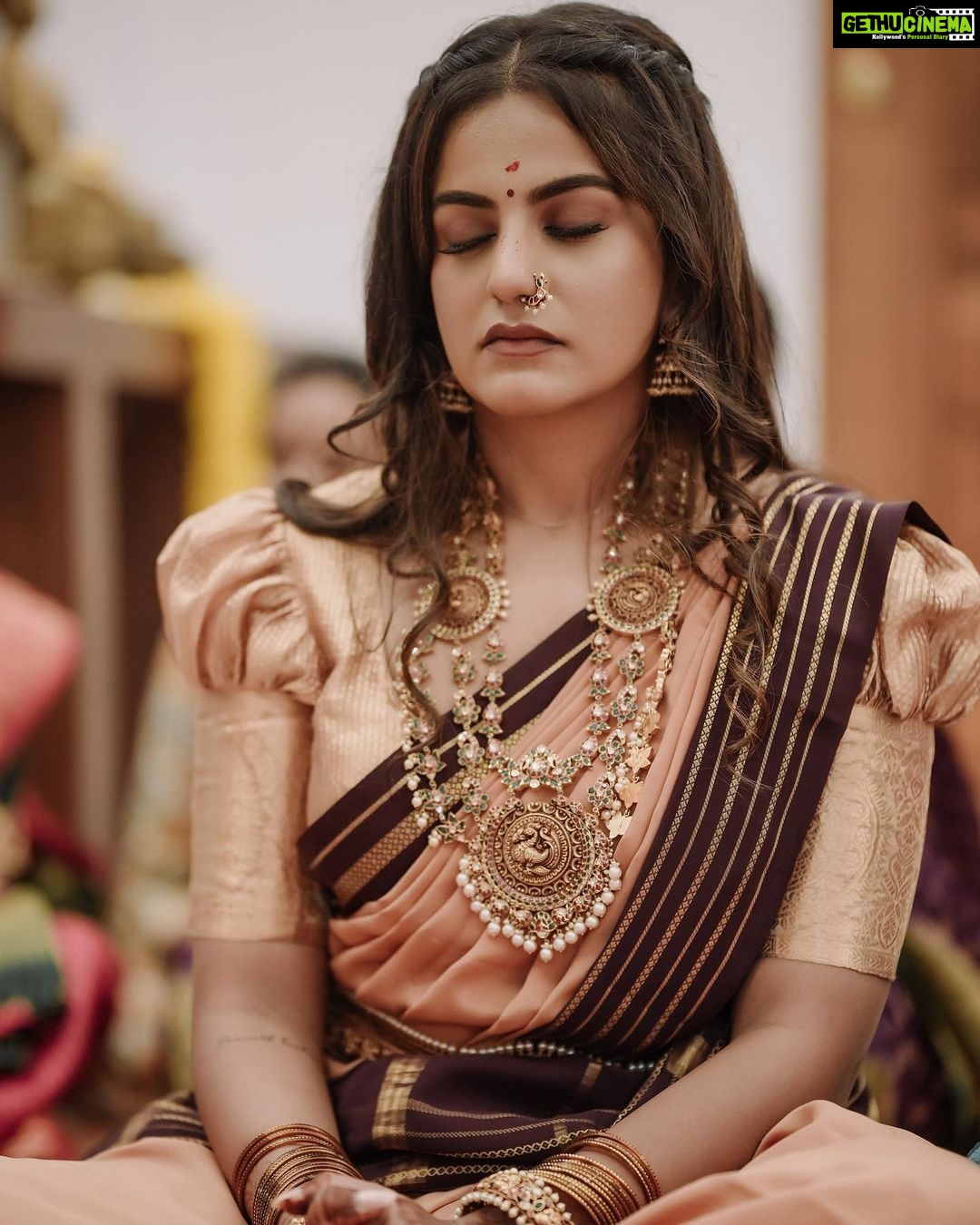 Namratha Gowda Instagram - I’m coming for everything I deserve. ✨ Jewelry: @gajraj_jewellers Makeup and hair: @makeoversbyamitha_lekha PC: @umesh__photography___