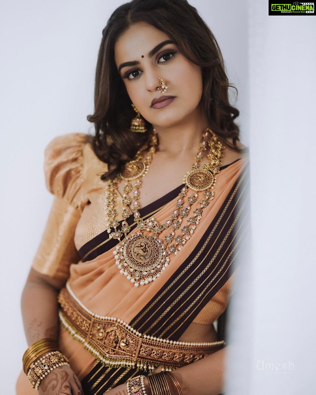 Namratha Gowda Instagram - I’m coming for everything I deserve. ✨ Jewelry: @gajraj_jewellers Makeup and hair: @makeoversbyamitha_lekha PC: @umesh__photography___