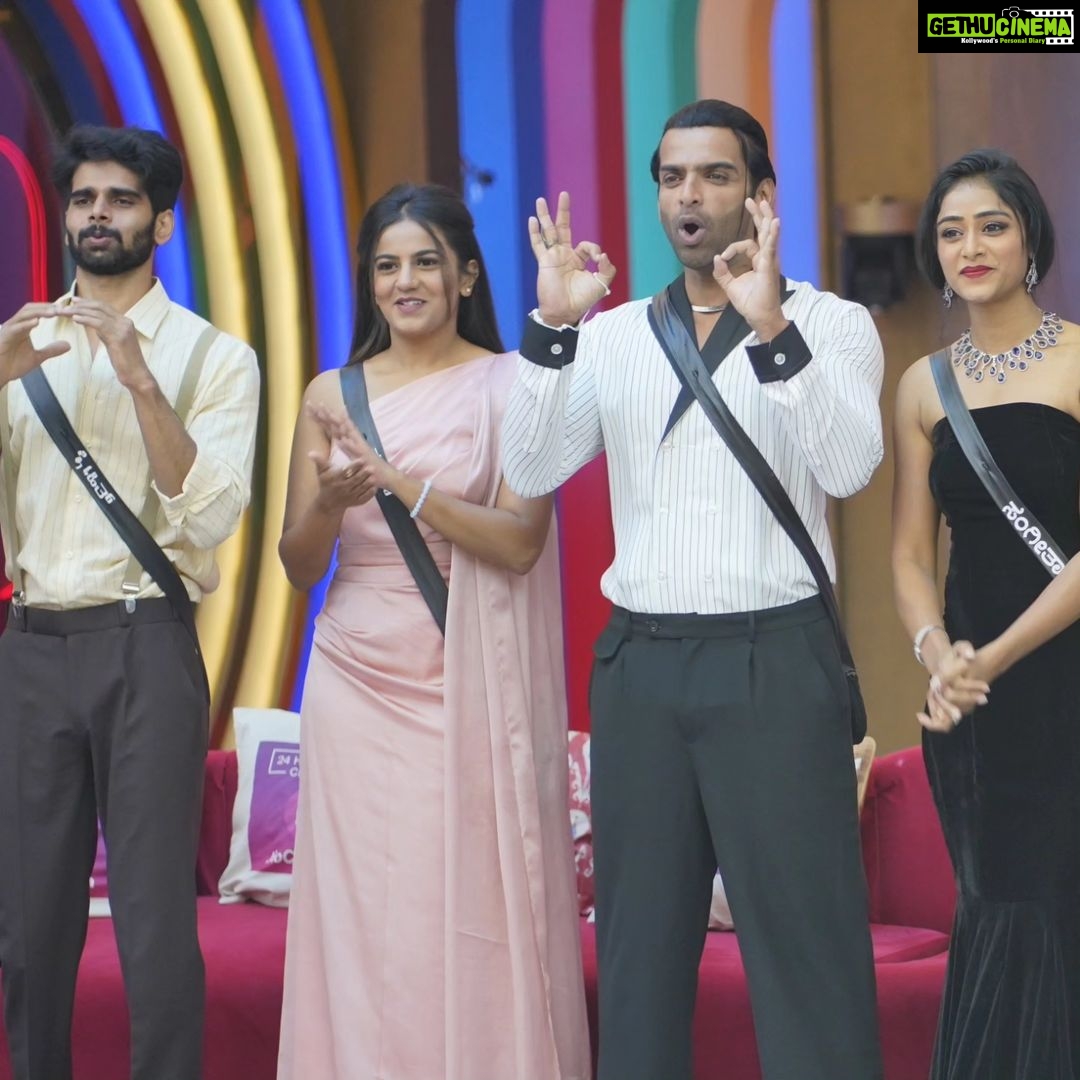 Namratha Gowda Instagram - A perfect day is when the Soul smiles 😊 Pls Vote and save her from this week's elimination!! She has entered 50 days successfully, let's make it 100 days & Finale!! That's only possible with all of your support!! @colorskannadaofficial @officialjiocinema Styling/assisted : @likitha_suresh_ Outfit: @clique_designerstudio #bbk10 #biggboss #season10 #colorskannada #jiocinema #namarathagowda #50days #kicchasudeep #relentkreationz