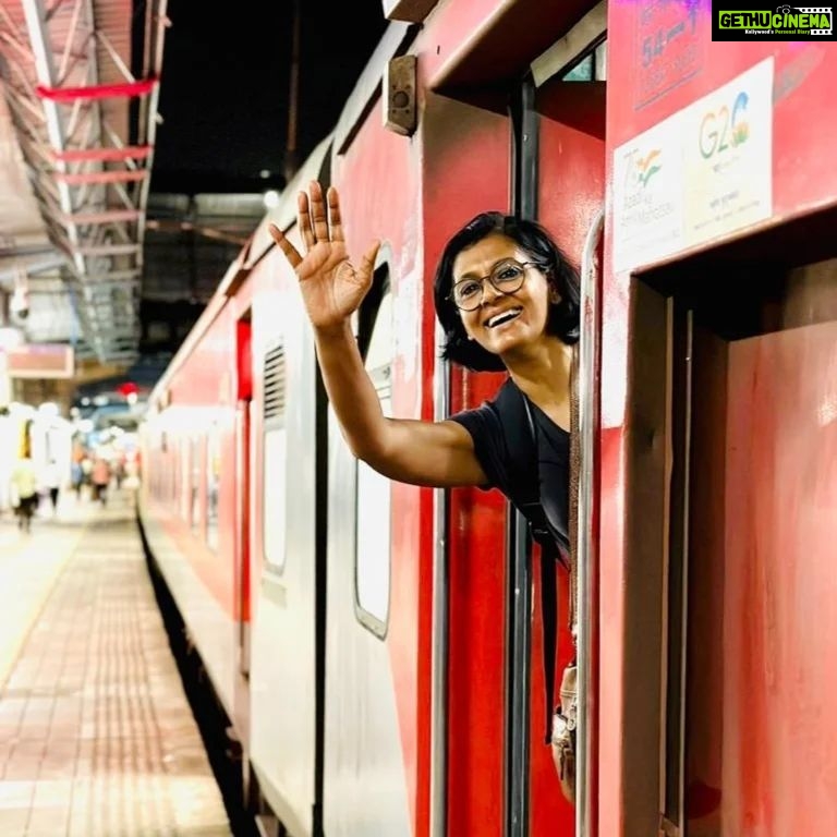 Nandita Das Instagram - After many many years, I took a train ride. While it’s my most favourite mode of transport, my hectic life has forced it to become the last option. It was a short trip from Mumbai to Vadodara and back, but was exciting enough to bring back many memories of the numerous train rides I took till I was about 25. It was also fun because I was with my team of young bright women who ended up teaching me some complex card games as we gobbled up yummy (but unhealthy!) local Gujju snacks. I would have liked to capture the moment in a photo but we forgot in the middle of having too much fun! In my excitement, I even took a Mumbai local train from Borivali to Bandra. It was faster, fun-er and lesser carbon footprint. Aur kya chahiye! @9garg @_srujanaaa_ @rishikabhiwaniwala