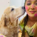 Natasha Doshi Instagram - May colours of prosperity, love, courage and unity spread far & wide this Holi. Wishing you & your near & dear ones every bit of these colours. A very Happy Holi from my baby & me ☺️🌈 Stay blessed! - All our love, ND & baby ND ❤️ #holi2022 #happyholi #festival #festivalofcolors #loveandlight #natashadoshi #happyheart #allsmiles #happygirlsaretheprettiest