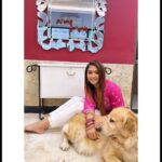 Natasha Doshi Instagram - *Paws for dramatic effect 🐶 @noraathegoldieprincess ❤️ #diwali #bestofme #theactressdiary #natashadoshi #noraathegoldie #goldenretriever #bestdogever #lovelikenoother #dogmom #petsofinstagram