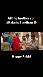 Naveen Instagram - All the brothers today on Rakhi 😂#happyrakshabandhan