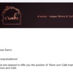Naveen Instagram - His story is the story of many people in this pandemic. People are finding it tough to find work. So happy to see his offer letter :) Also guys at ewoke cafe. Thank you. I am going to visit your cafe and meet all of you soon. And whoever is reading this . Let’s help each other out guys. Do your bit if you can . Love ❤️