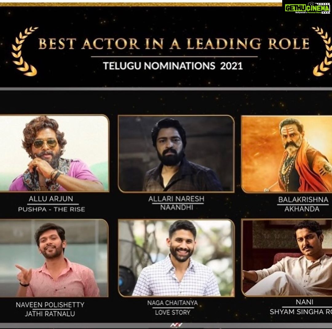 Naveen - 108.3K Likes - Nominated for BEST ACTOR again this year. Last year it was for Agent. And this time for #JathiRatnalu. It was an honour to play Jogipet Srikanth. Or like he would say “it was Srikanth to play Jogipet your honour” 😂 The biggest award this film gave me is you guys ❤️ But this is for anyone who is told by their parents that they are too poor to follow big dreams of becoming a film hero:) Thank you @anudeep.film @nag_ashwin for trusting me with this role. Thank you @siimawards. Voting link in BIO #siima #siima2022 #JathiRatnalu