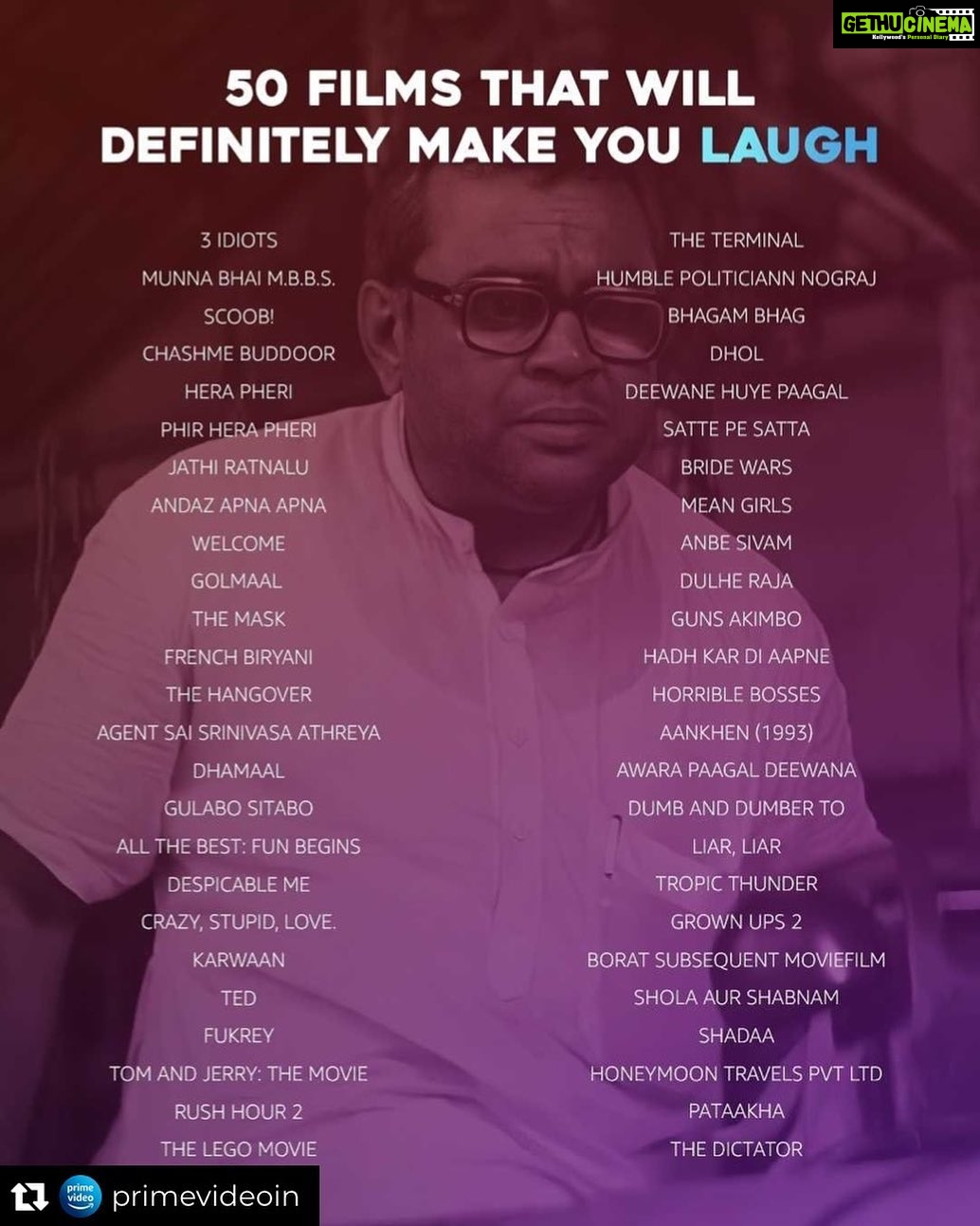 Naveen - 114.6K Likes - So happy to see two films from Telugu cinema on this list of fine films from around the world. Both #JaathiRatnalu and #AgentSaiSrinivasaAthreya make it to the list on @primevideoin . I have seen them both :p Thank you for all the love . Sometimes laughter is the only thing that can get us through times like this . Here is to hope , courage and some laughter to tide us through these times.