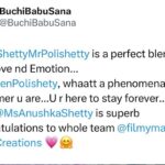 Naveen Instagram - When the directors of #uppena and #SitaRamam have this to say about #MissShettyMrPolishetty it’s time celebrate 🔥The word of mouth is phenomenal everywhere. Ganesh Chaturthi weekend coming up. Go watch in theatres and enjoy the love and laughter . Let me know what you thought in the comments 😊