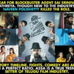 Naveen Instagram - 1 year since Agent Sai Srinivasa Athreya released. Wow. The power of audience. My job is to work hard on my craft. If awards are given great. But there is no greater award than this kind of love and support from u guys. Together we will do great things. The real stars my director @rsjswaroop ,our rock star producer @rahulyadavnakka if you liked the score by @mark_k_robin, the awesome camera work by @sunnykurapati , the awesome @shrutiisharmaa as Sneha , our editor Amit & entire team. It’s become the Most rated Telugu film on Prime. It’s at No 7 in Imdb top 50 Telugu films of all time. If u haven’t seen Agent yet meeru naaku konchem takkuva call cheyandi ra. My next film Jaathi ratnalu ki Baddalu aipoye background music, special effects chala unnayi. Memu plan chestunamu Corona ni champesi vacheyandi brother. AlaTheatresLo #1YearForASSA #AgentSaiSrinivasaAthreya