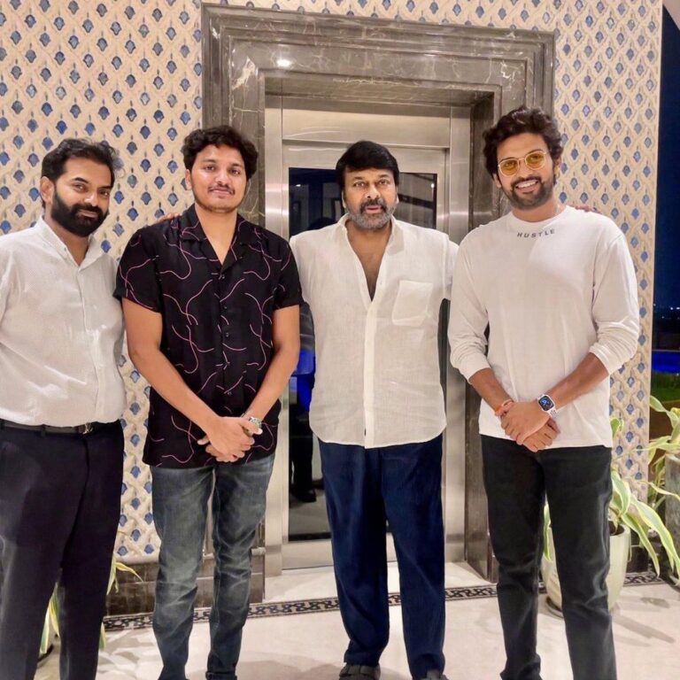 Naveen Instagram - My first meeting with Megastar Chiranjeevi garu @chiranjeevikonidela . Yenno yella ga eduru chustunna kshanam idi ❤️ Mee review vintunanta sepu maaku goosebumps vachayi sir. Beyond excited that you loved the film so much sir. Guys. We hope you guys will also love #MissShettyMrPolishetty as much tomorrow on Sep 7th. Thank you for filling us with courage @kchirutweets sir and always inspiring actors like me to dream big ❤️🙏 come with your families and laugh . See you at the theatres tomorrow everybody ❤️🙏