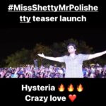 Naveen Instagram - The hysteria that we saw for the #MissShettyMrPolishetty teaser launch made every obstacle , every rejected audition , every sleepless night on this journey worth it for me 🙏 Thank you guys for all the love ❤️ we are a family now. Here is a small glimpse of our teaser launch. The teaser is trending everywhere 🔥🔥 go check it out. We are excited to bring you this crazy entertainer in theatres soon . Stay tuned . More coming ❤️#MissShettyMrPolishetty @uvcreationsofficial @maheshbabu_pachigolla @anushkashettyofficial