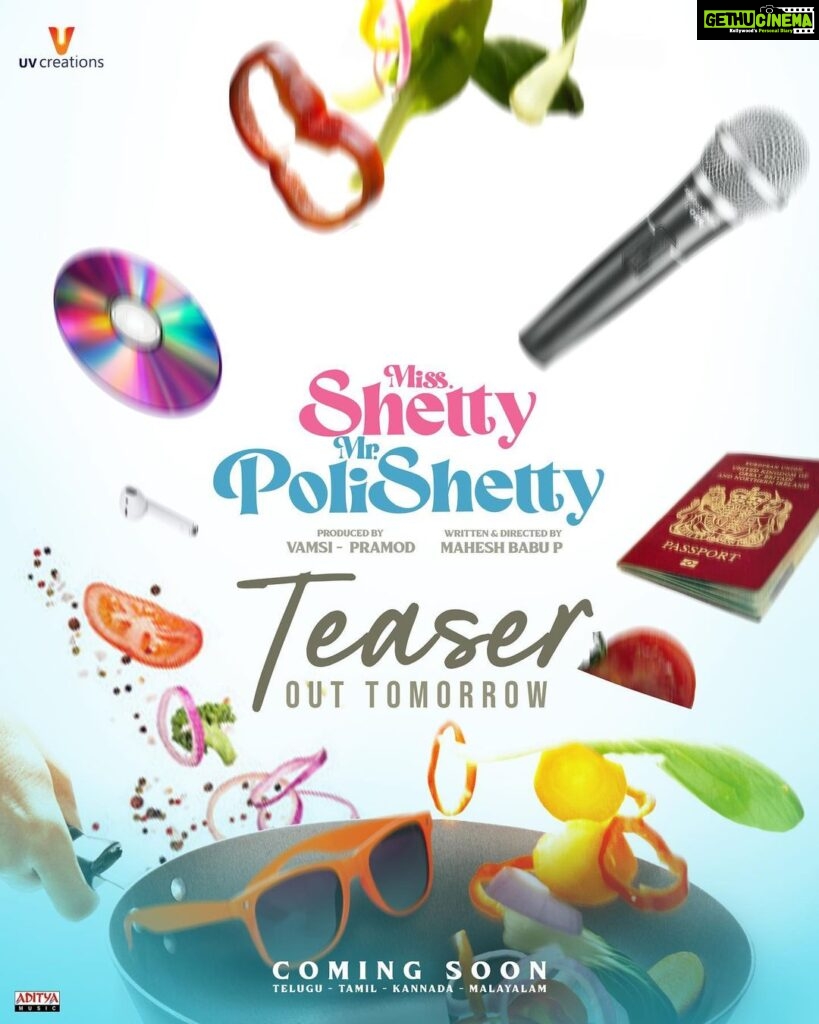 Naveen Instagram - And it’s coming . The teaser of our film #MissShettyMrPolishetty is out tomorrow 29th April !!! Cannot wait darlings ❤️ repu andaru ready ga undandi :) @anushkashettyofficial @maheshbabu_pachigolla @radhan_music @uvcreationsofficial #MissShettyMrPolishetty #MSMP #MSMPTeaser