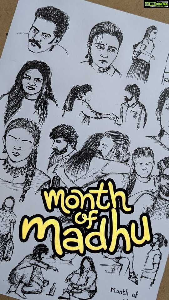 Naveen Chandra Instagram - Month of madhu doodle✏️ . Make it an experience where I see characters, not just artists or their performances.🤍 🌹Lekha @swati194 🌻Madhusudan rao @naveenchandra212 🌸Madhumathi @shreya_navile . The depth in the dialogues♥️🔥 . Creating an exceptionally mature and futuristic overall output kudos🎉 @srikanth_nagothi Haunting music @achu_rajamani . . . #monthofmadhu #tollywood #swatireddy #doodle #penart #drawing #viral #trending