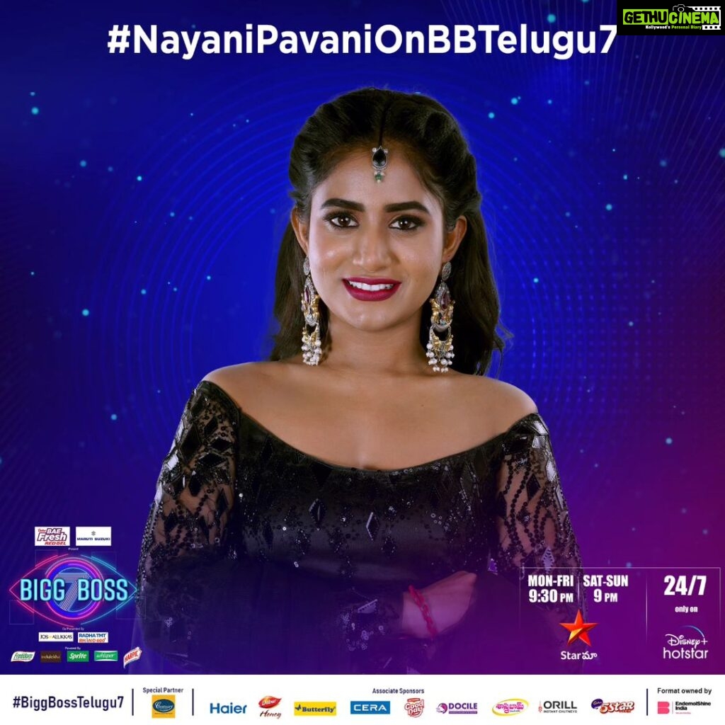 Nayani Pavani Instagram - BiggBoss Entry Alert! 🌟 @nayani_pavani is all set to shake things up in the Bigg Boss House as the newest wild card entrant and she's ready to add a fresh dynamic to the game. Don't miss a moment of the action! #NayaniPavanionBBTelugu7 #StarMaa #BiggBossTelugu7 @disneyplushstel #Nagarjuna