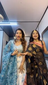 Nayani Pavani Instagram - Cute blooper with subbu 🤭😘 #nayanipavani