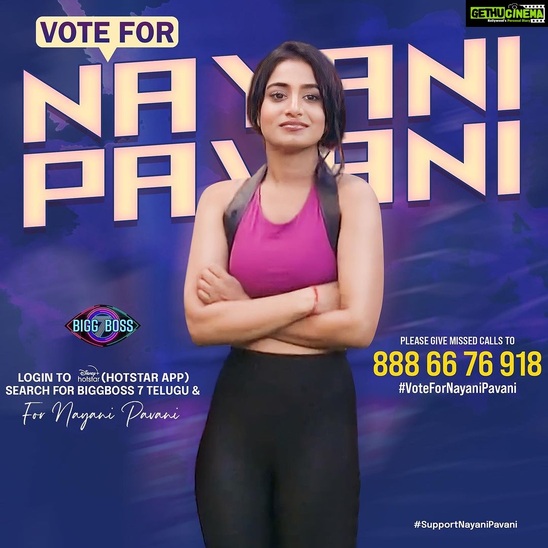 Nayani Pavani Instagram - Let’s suppprt our NayaniPavani🥰 How to vote? Login to Disney + hotstar Search for BigBoss Telugu 7 Cast 1 vote to NayaniPavani and Also Give 1 missed call 8886676918(free) #nayanipavani #nayanipavaniBB7 #biggboss7telugu #starmaa #disneyplushotstartel #biggbosseason7
