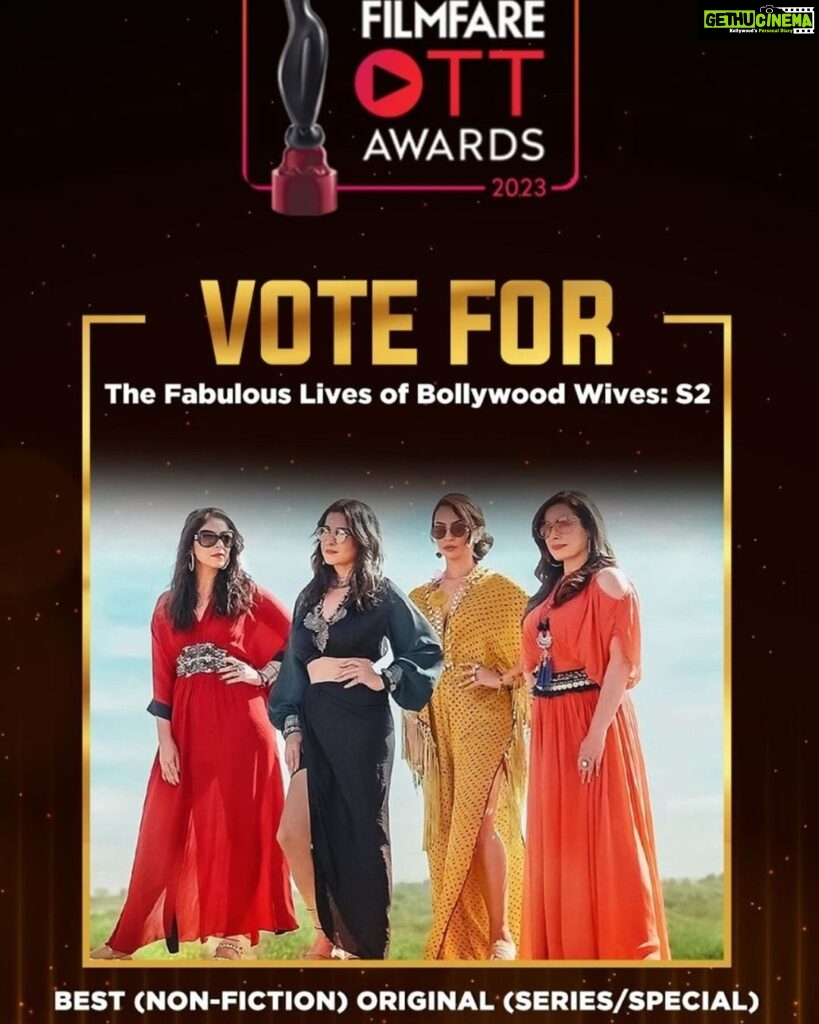 Neelam Kothari Instagram - Vote for Bollywood Wives Season 2 in the Non Fiction Category. Vote for us now!!! ❤️❤️❤️💃🏻💃🏻💃🏻 @dharmaticent @aneeshabaig @maheepkapoor @bhavanapandey @seemakiransajdeh @karanjohar @apoorva1972 @netflix_in