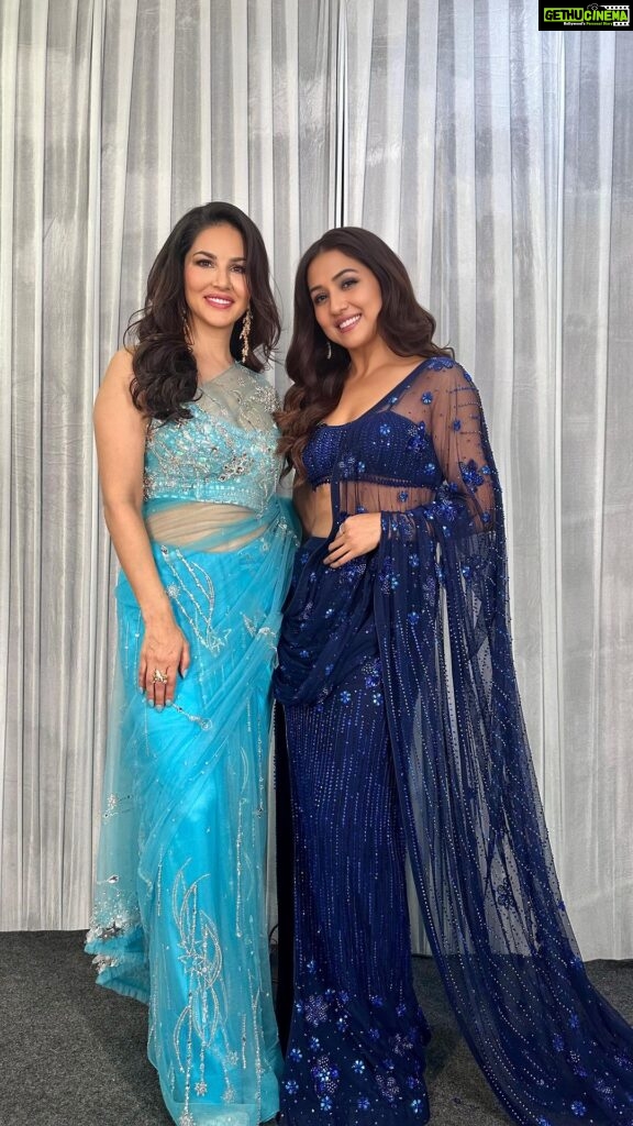 Neeti Mohan Instagram - @madhuridixitnene Mam #MeraPiyaGharAaya2.0 is a tribute to you 🙌 You are our Idol and we learn so much from you. Each song you have performed has been a visual treat and a lesson for us. Thank you for supporting #MeraPiyaGharAaya2.0 🙏🏼 Anu ji what you created is a Masterpiece! Since childhood this song has been my jam. I am so happy to be a part of the track with a Gen Z appeal. Thank you @anumalikmusic ji for you blessings for 2.0 version . Brilliantly composed and written by @musicenbee 👏👏 @sunnyleone your energy is Infectious and you look stunning in the video 😍 Loved singing Mera Piya Ghar Aaya 2.0. Can’t believe this song is out there in my voice too now. Thank you for this wonderful opportunity @anuragbedii @vijayganguly @zeemusiccompany ❤️ #MayaGovind #AnuMalik