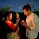 Neeti Mohan Instagram - Tu Chanda main Chandini 🌙 Divinity in Fasting, feasting and Togetherness 🙏🏼😇❤️ #karwachauth