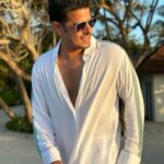 Neil Bhatt Instagram - Easy peasy, 🆒 & breezy 😎 Styled by - @purvabansal5 Outfit by - @sleepinplush #neilbhatt #cool #outfit #maldives