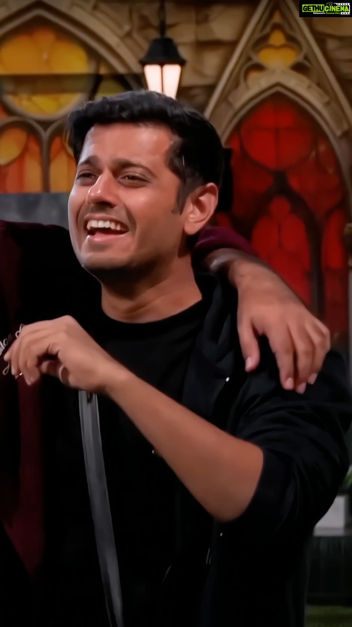 Neil Bhatt Instagram - Neil nailing “the drunk guy” act and howw!😂🍻 Tag your friend who behaves exactly like this after being drunk👇 Outfit details: Outfit by - @chkokko Styled by - @purvabansal5 Assist by - @kalyanis_couture #NeilBhatt #Tehelka #Comedy #Neiwarya #BiggBoss #BBLive #BiggBoss17