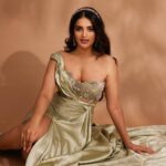 Nidhhi Agerwal Instagram - 👑 Outfit: @_bayaofficial_ Hair band: @deepagurnani Styled by: @nikhitaniranjan Earrings: @mortantra Photography: @livingin24fps Photography team: @anupamasindhia